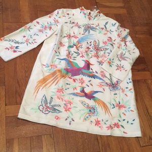 ASOS kimono Mini Dress Party 14 embroidered Asian